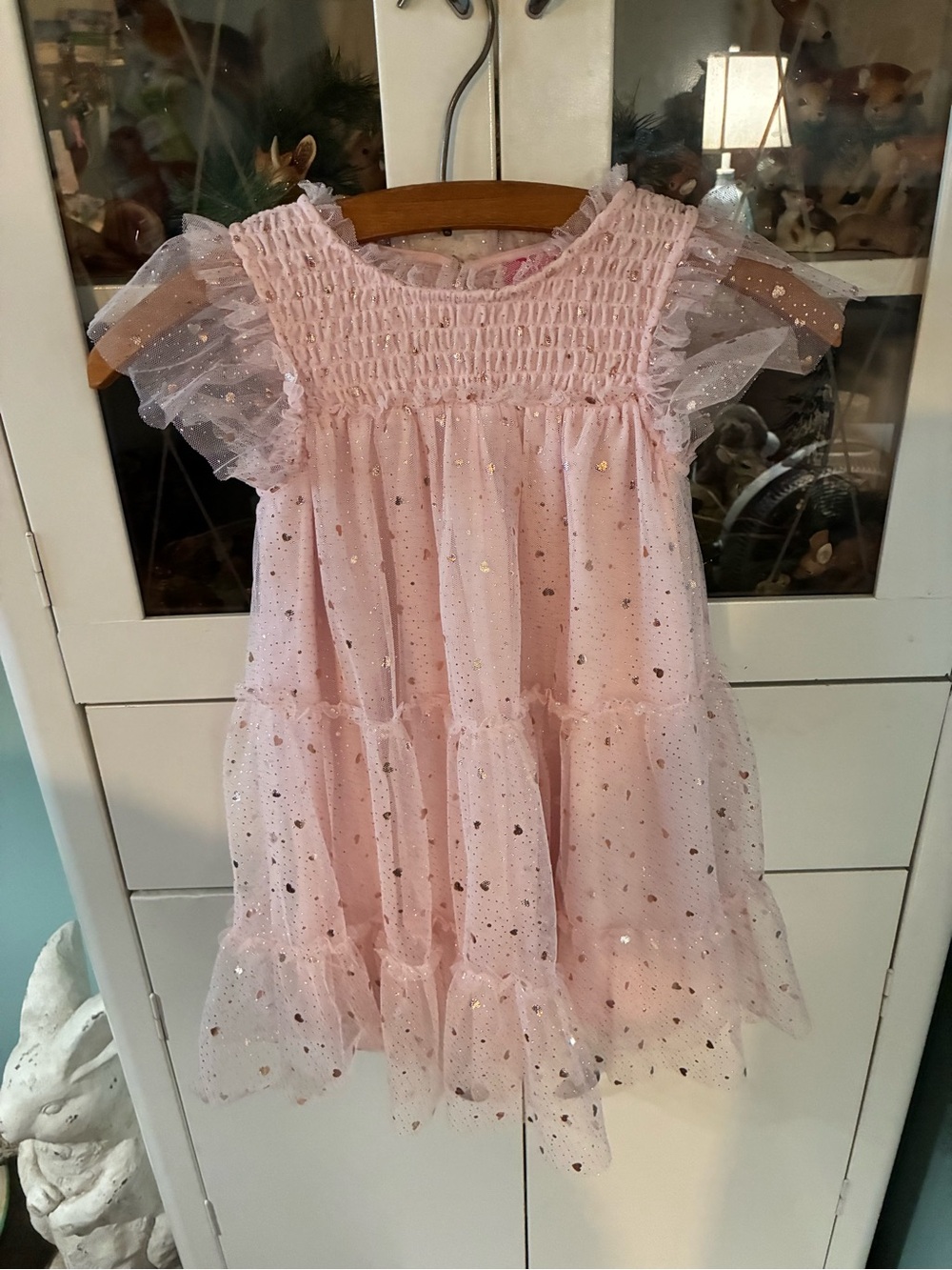 Zunie Pink Sparkle Tulle Party Dress sz 5 like new